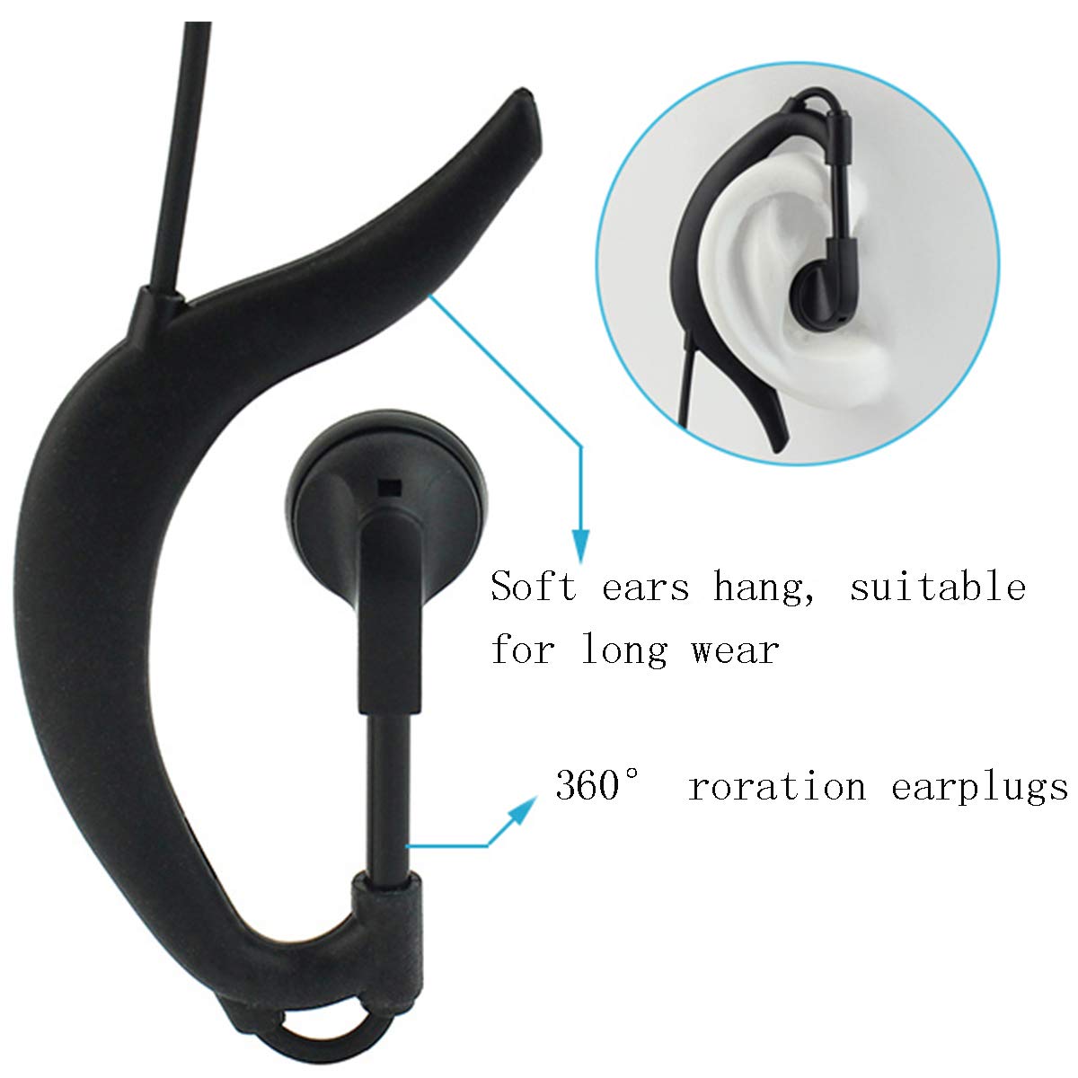 Foto 5 pulgar | Auricular Walkie Talkie Retevis Con Micrófono Para Rt22 Rt68 Rt21 - Venta Internacional.