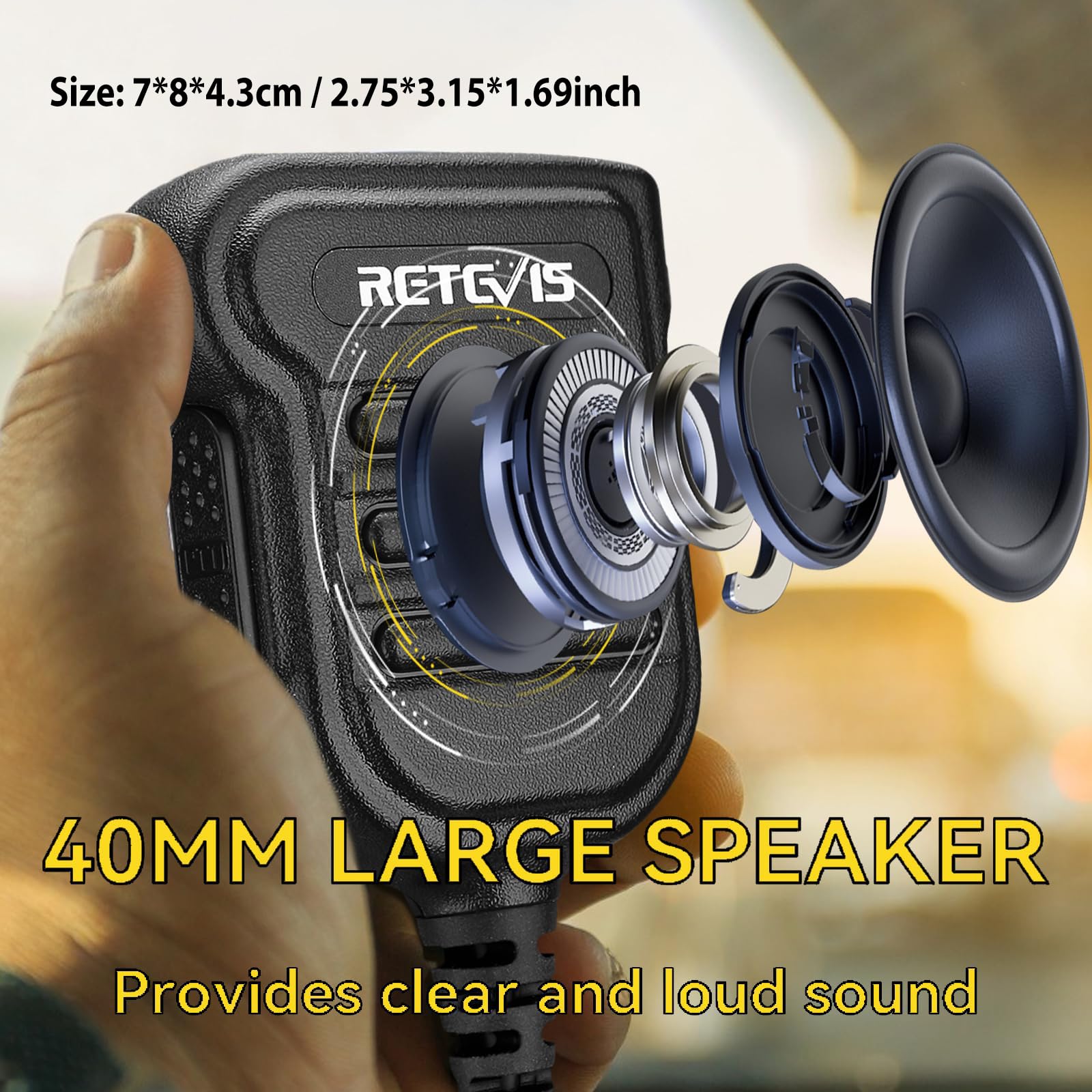 Foto 4 pulgar | Micrófono Con Altavoz De Hombro Retevis H103k Ip54 Resistente Al Agua - Venta Internacional.