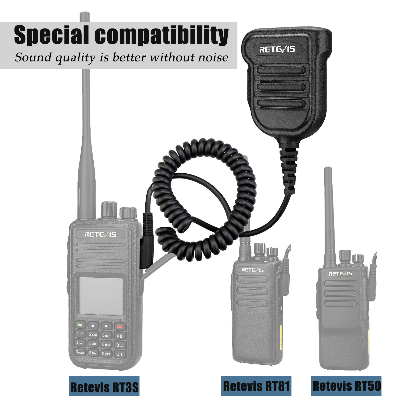 Foto 5 pulgar | Micrófono Con Altavoz De Hombro Retevis H103k Ip54 Resistente Al Agua - Venta Internacional.