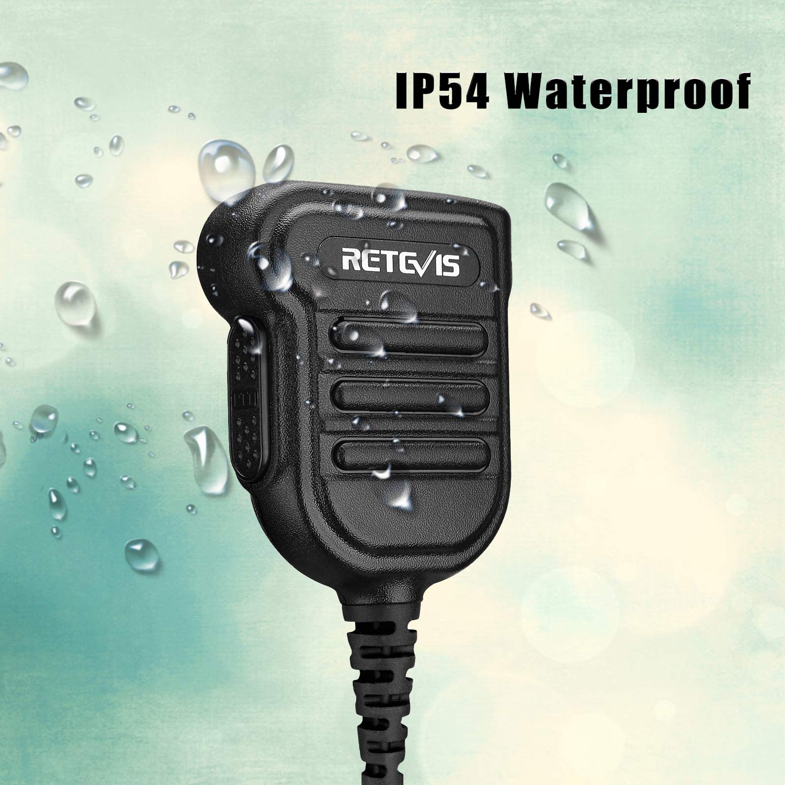 Foto 5 | Micrófono Con Altavoz De Hombro Retevis H103k Ip54 Resistente Al Agua - Venta Internacional.