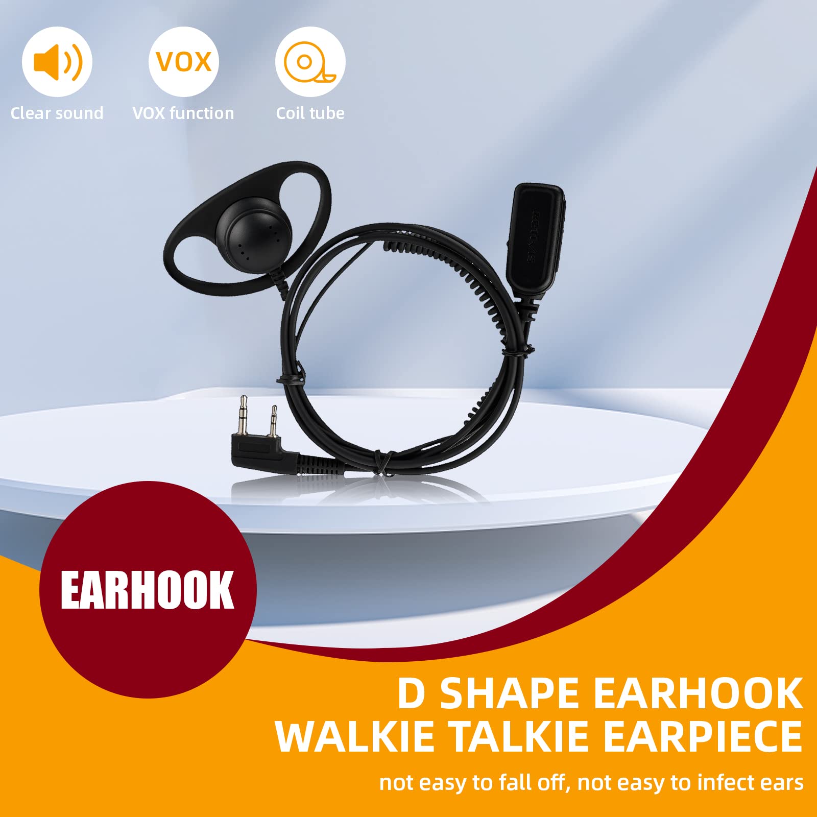 Foto 4 pulgar | Auricular Walkie Talkie Retevis Hands Free Con Micrófono Para Rt22 Rt21 - Venta Internacional.