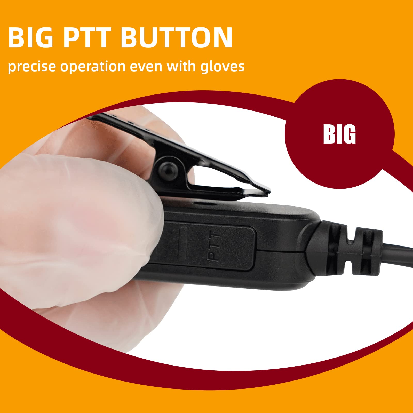 Foto 8 pulgar | Auricular Walkie Talkie Retevis Hands Free Con Micrófono Para Rt22 Rt21 - Venta Internacional.
