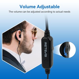 Foto 2 | Auricular Walkie Talkie Retevis Con Volumen Ajustable Para Rt22 - Venta Internacional.
