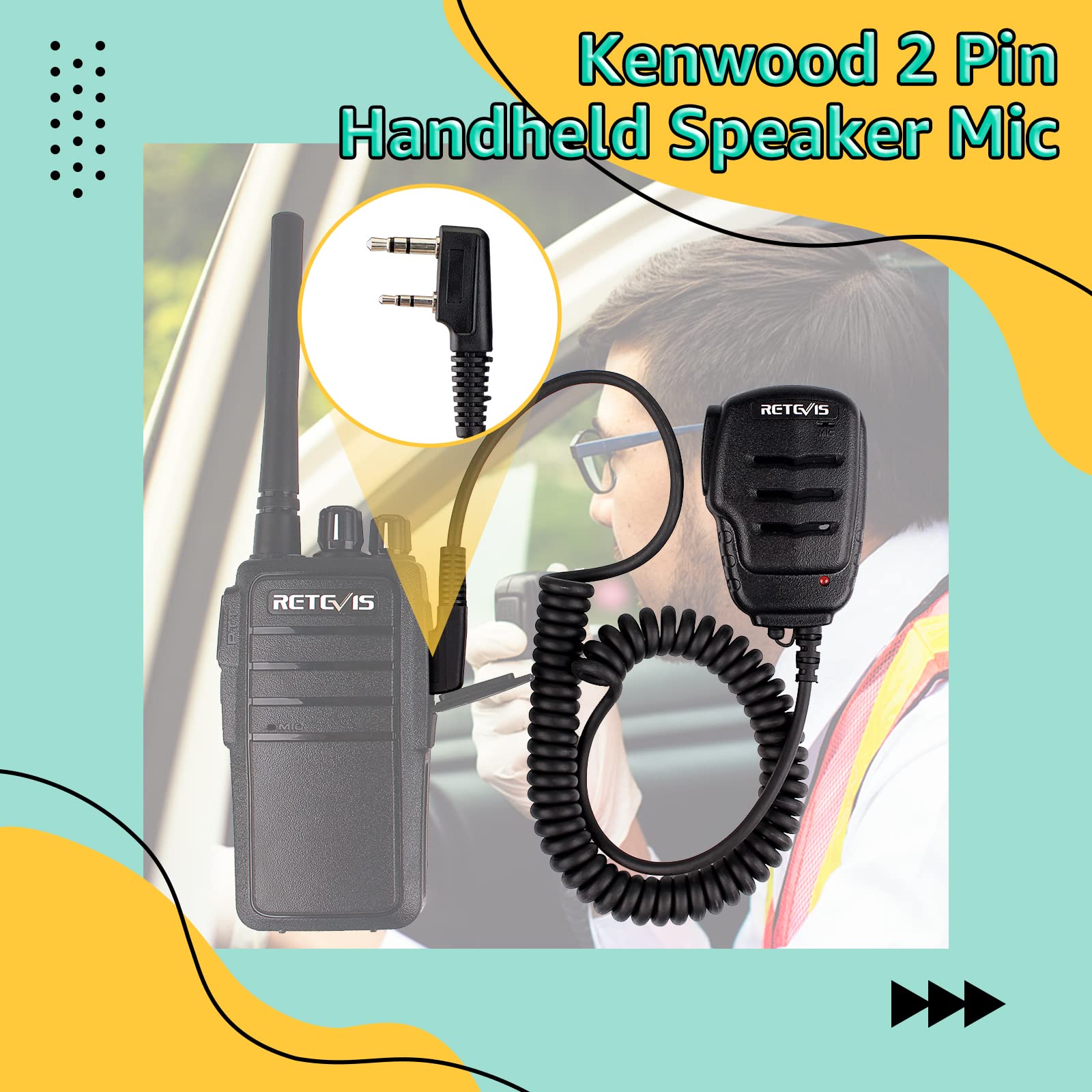 Foto 4 pulgar | Micrófono Con Altavoz De Hombro Walkie Talkies Para Retevis Rt22 Rt68 - Venta Internacional.