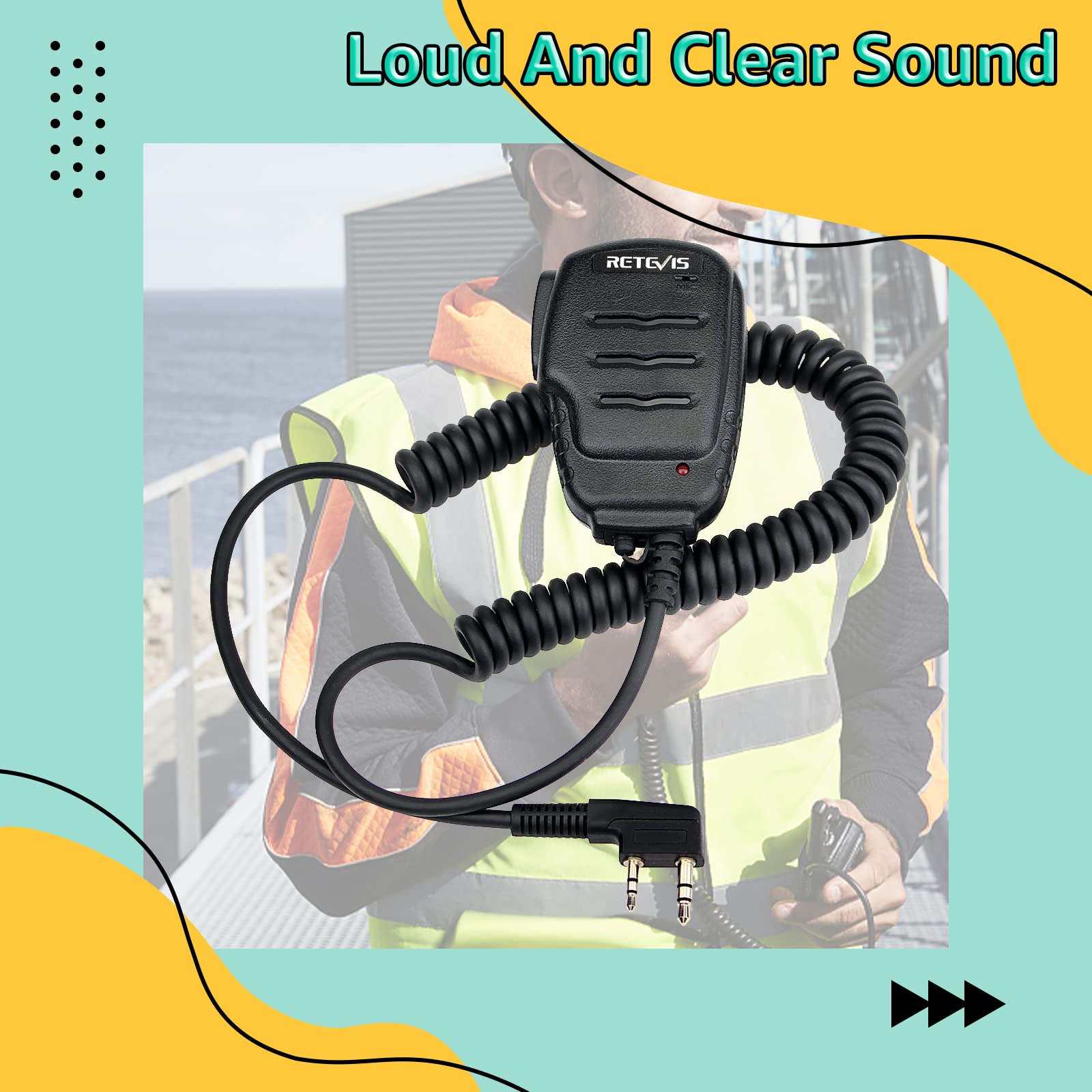 Foto 5 pulgar | Micrófono Con Altavoz De Hombro Walkie Talkies Para Retevis Rt22 Rt68 - Venta Internacional.