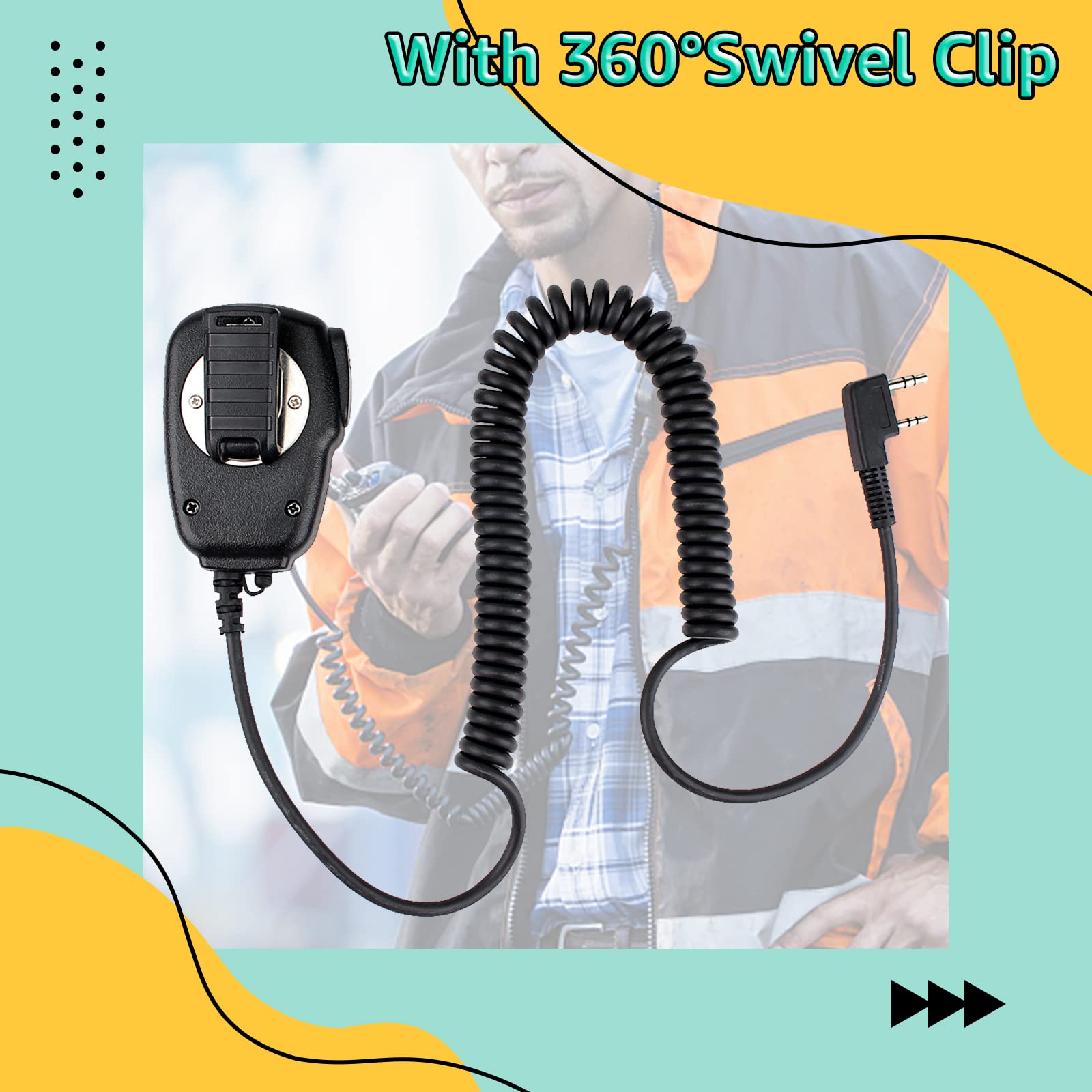 Foto 8 pulgar | Micrófono Con Altavoz De Hombro Walkie Talkies Para Retevis Rt22 Rt68 - Venta Internacional.
