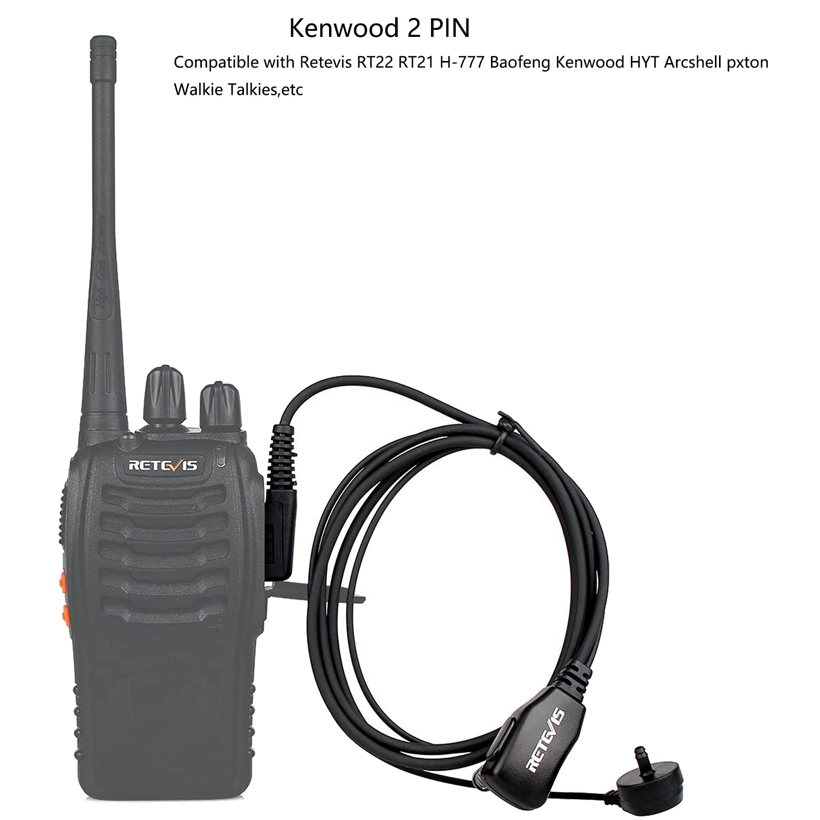 Foto 3 pulgar | Auriculares Acústicos Covert Retevis Compatibles con Kenwood Puxing - Venta Internacional