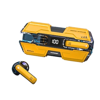 Foto 1 | Auriculares Inalámbricos Con Estuche De Carga Amarillo