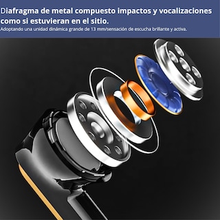 Foto 7 | Auriculares Inalámbricos Con Estuche De Carga Amarillo