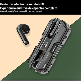 Foto 6 | Auriculares Inalámbricos Con Estuche De Carga Negro