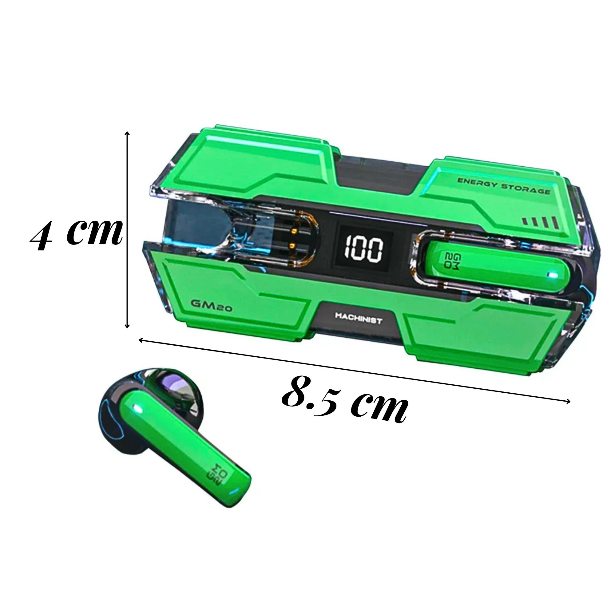 Foto 5 pulgar | Auriculares Inalámbricos Con Estuche De Carga Verde