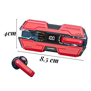 Foto 3 | Auriculares Inalámbricos Con Estuche De Carga Rojo