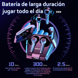 Foto 3 | Audífonos Gamer Bluetooth 5.0 Impermeable Amarillo Con Raya Azul Lab.g Amarillo