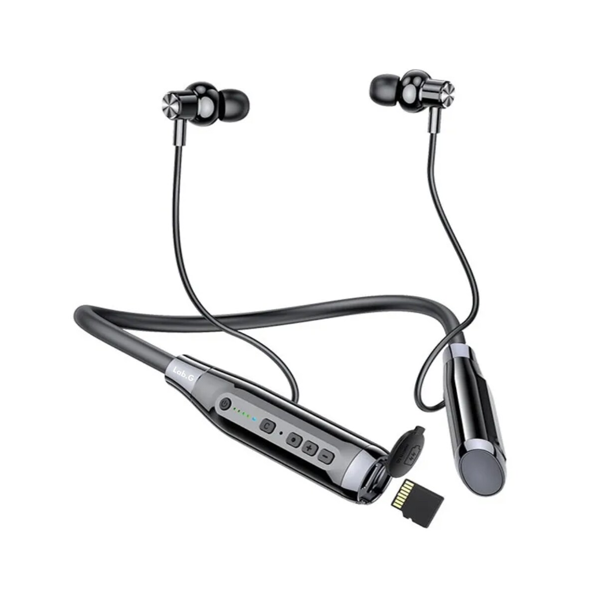 Auriculares Inalámbricos Bluetooth Con Banda Para El Cuello Lab.g Negro $1,999