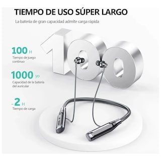 Foto 2 | Auriculares Inalámbricos Bluetooth Con Banda Para El Cuello Lab.g Negro