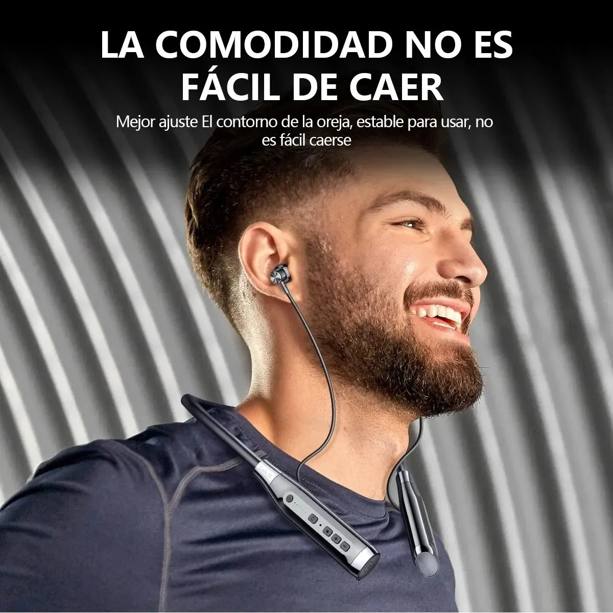 Foto 4 pulgar | Auriculares Inalámbricos Bluetooth Con Banda Para El Cuello Lab.g Negro