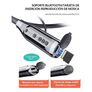 Foto 4 | Auriculares Inalámbricos Bluetooth Con Banda Para El Cuello Lab.g Negro