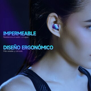Foto 2 | Audífonos Bluetooth Deportivos Reducción De Ruido Gris Con Negro Lab.g Gris