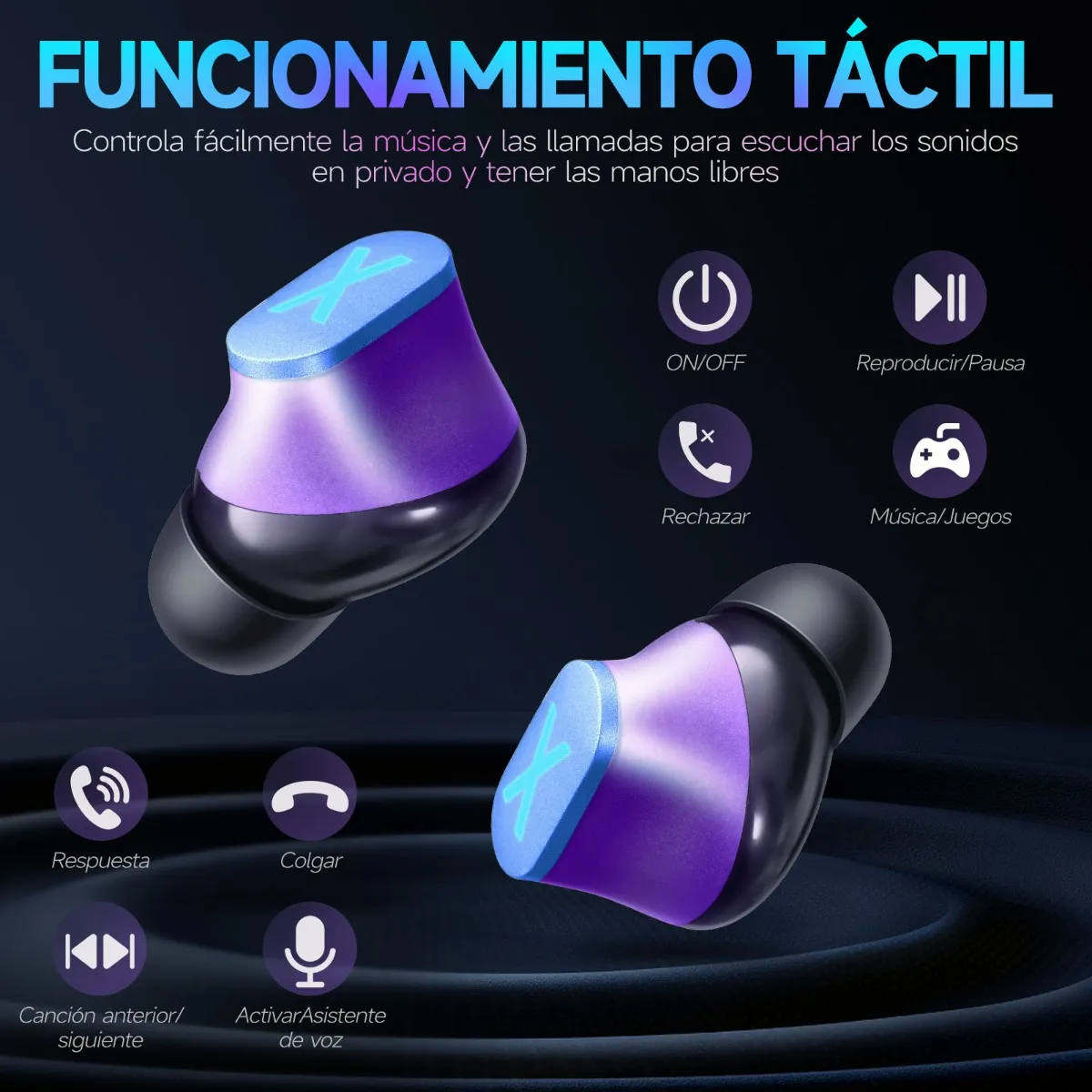 Foto 4 pulgar | Audífonos Bluetooth Deportivos Reducción De Ruido Gris Con Negro Lab.g Gris