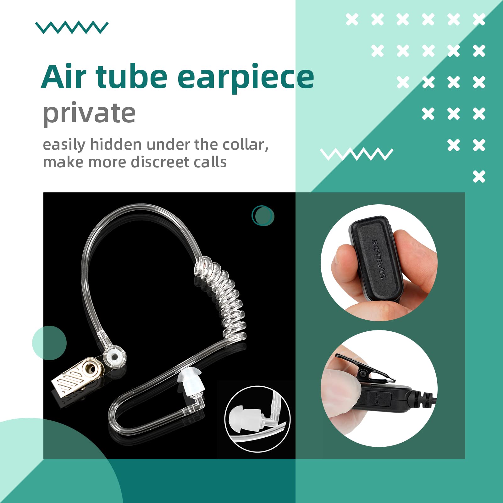 Foto 7 pulgar | Auricular Retevis Vox Para Walkie-talkie De 2 Pines Rt22 Rt21 H-777 - Venta Internacional.