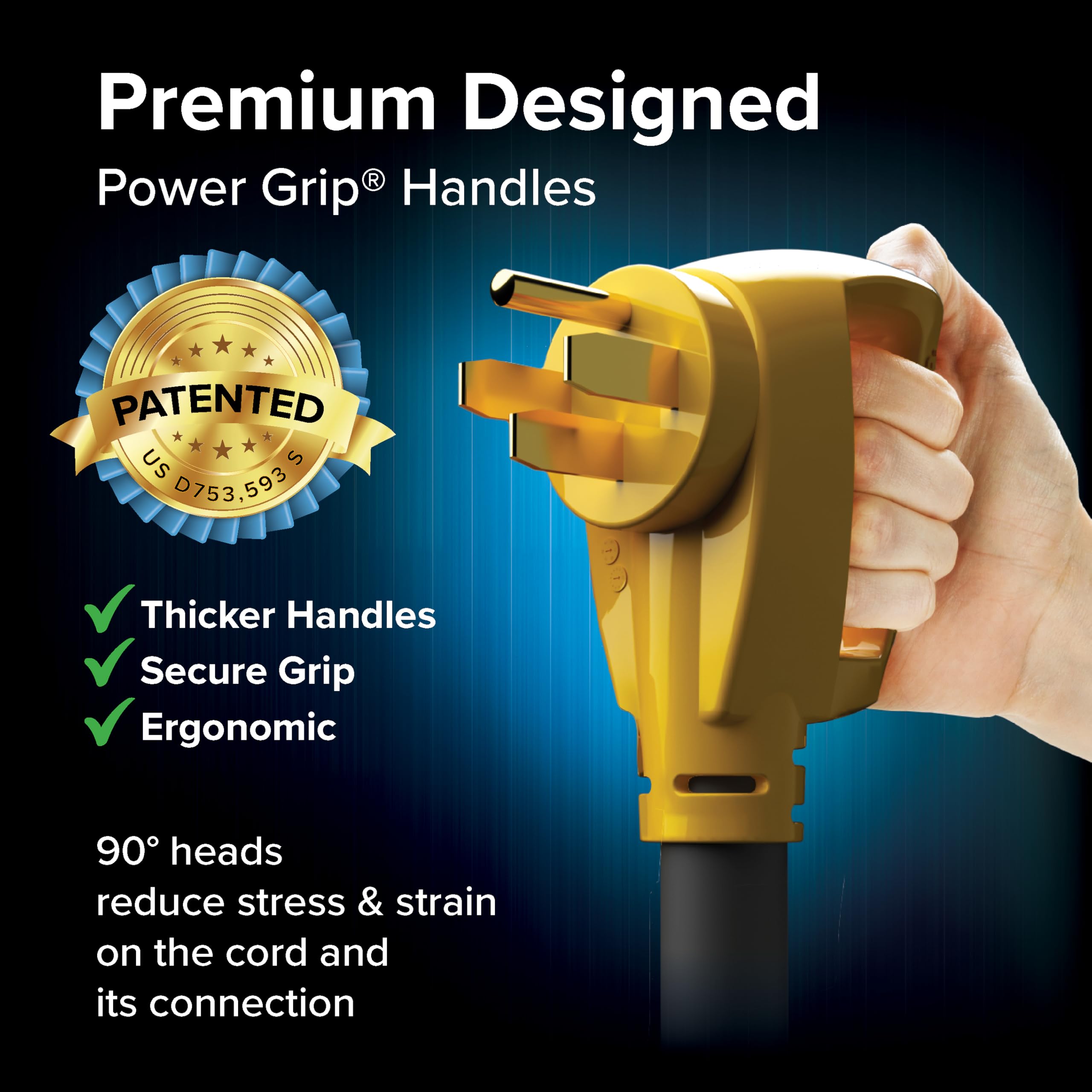 Foto 2 | Cable De Extensión Para Camper/caravana, 30 Pies, 50 A, Power Grip, 125/250 V, 12,500 W - Venta Internacional.