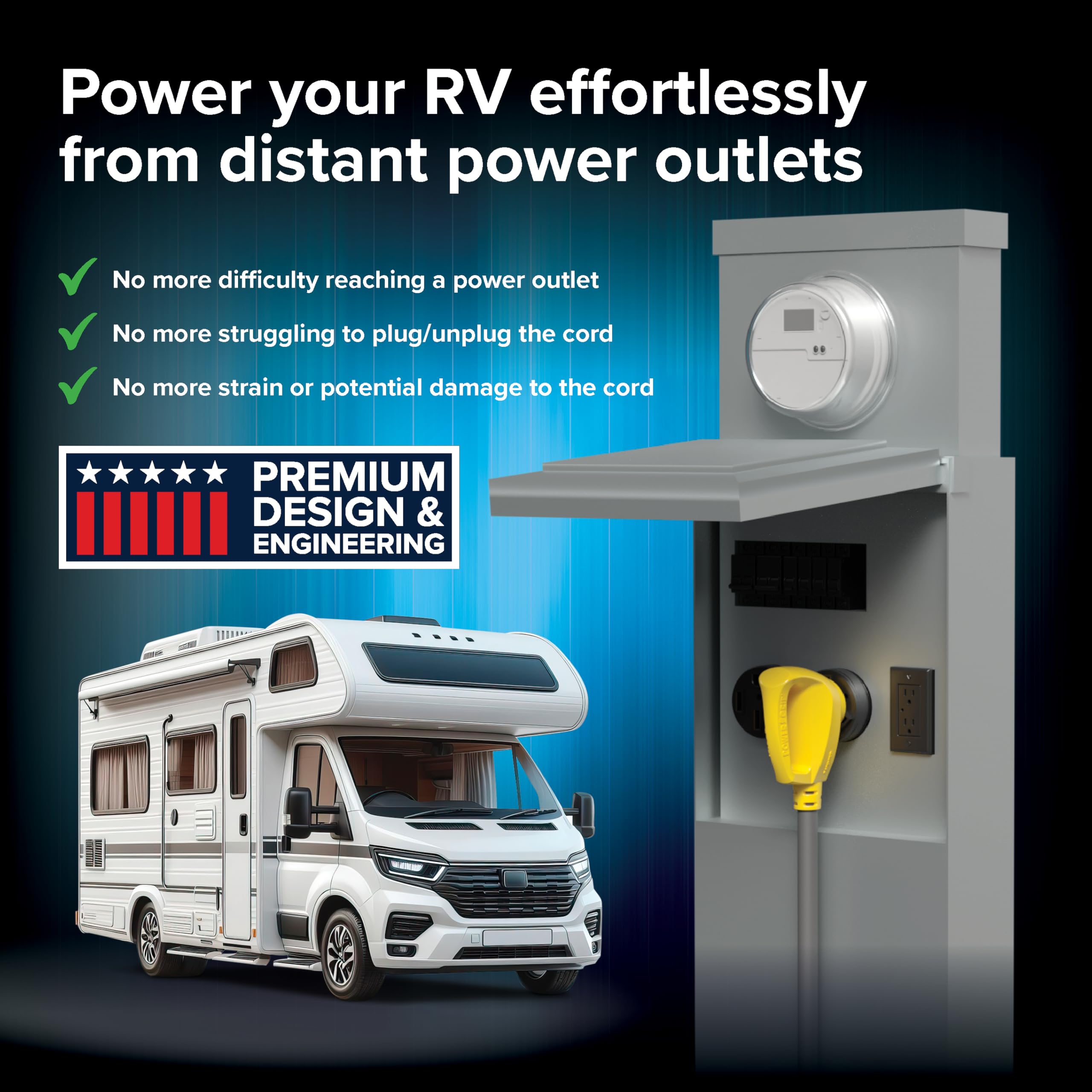 Foto 5 | Cable De Extensión Para Camper/caravana, 30 Pies, 50 A, Power Grip, 125/250 V, 12,500 W - Venta Internacional.