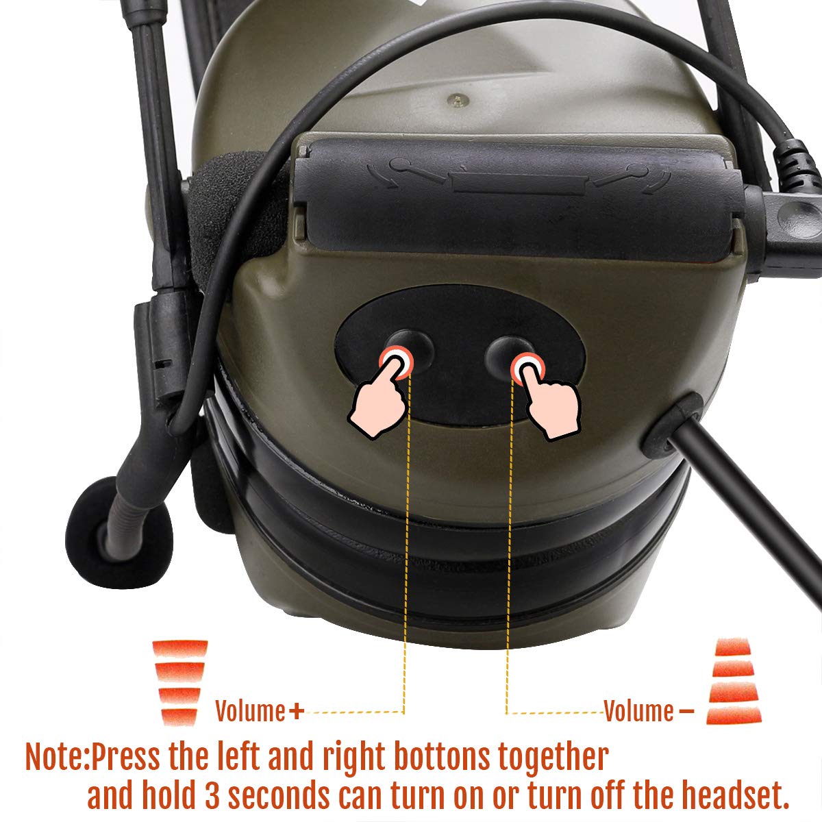 Foto 5 pulgar | Auriculares Tácticos Retevis Ehk007 Con Micrófono Para Caza Y Tiro - Venta Internacional.