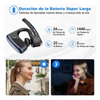 Foto 3 | Auriculares Inalámbricos New Bluetooth V5.2 Lab.g Negro