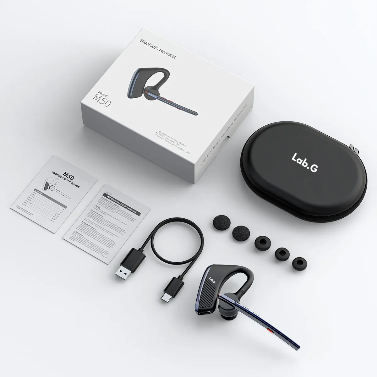 Foto 5 | Auriculares Inalámbricos New Bluetooth V5.2 Lab.g Negro