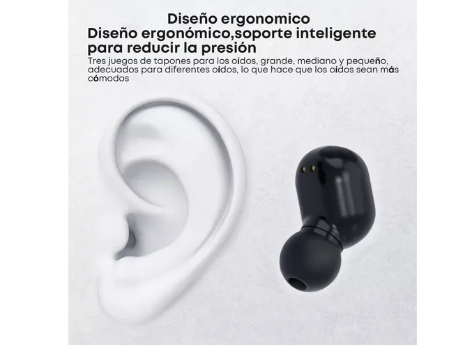 Foto 3 pulgar | Xtellar E7s Keluona - Audífonos Inalámbricos In-ear Tws Bluetooth Con Luz Led - Negros