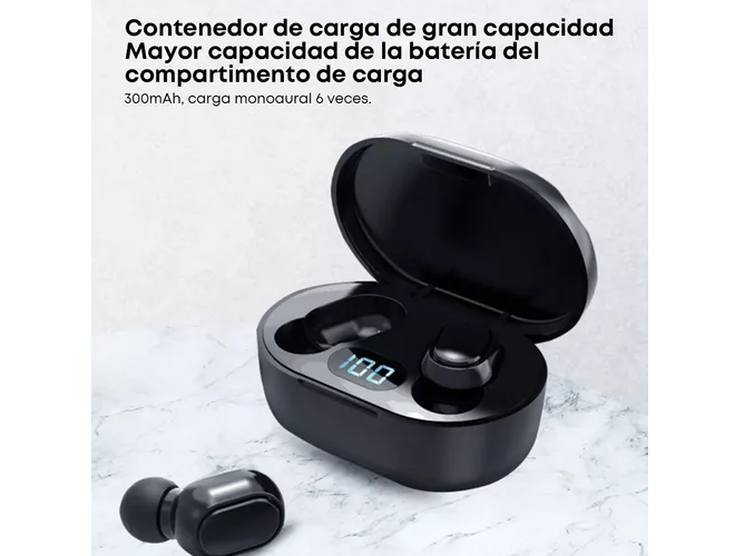 Foto 5 pulgar | Xtellar E7s Keluona - Audífonos Inalámbricos In-ear Tws Bluetooth Con Luz Led - Negros
