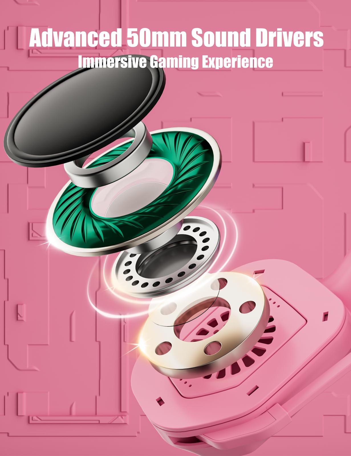 Foto 4 pulgar | Auriculares Para Juegos Ziumier Pink Con Orejas De Gato Desmontables Ps4 Ps5 - Venta Internacional.