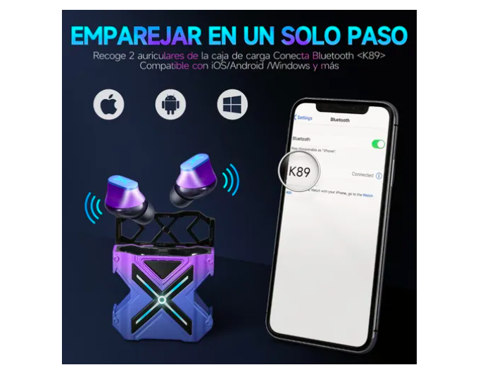Foto 4 pulgar | Audífonos Xtellar  Bluetooth In-ear Gamer