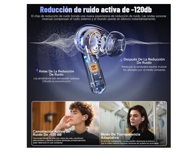 Foto 3 | Smart Pantalla Audífonos Xtellar Bluetooth 5.4 Anc Auriculares