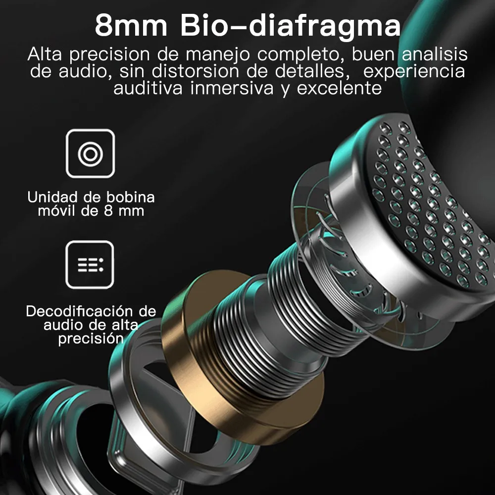 Foto 5 pulgar | ''audífonos Bluetooth 5.3 Tws Gamer Baja Latencia Auriculares Negro ''