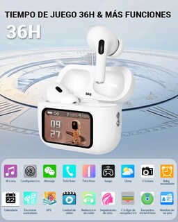 Foto 2 | ''smart Pantalla Audífonos Bluetooth 5.4 Anc Auriculares App Blanco ''