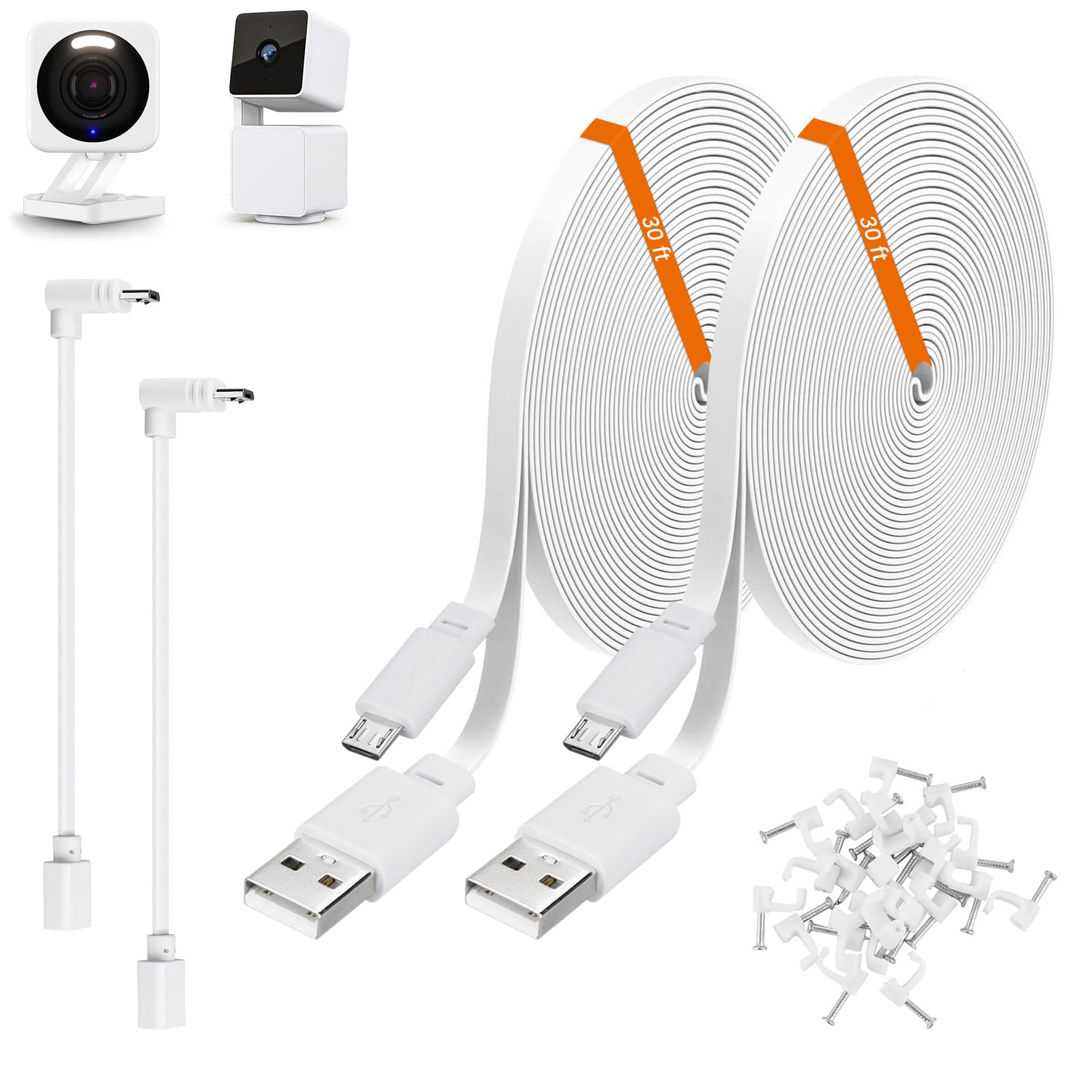 Foto 1 | Cable De Extensión De Alimentación De 9 M Compatible Con Wyze Cam V4  Color Blanco - Venta Internacional.
