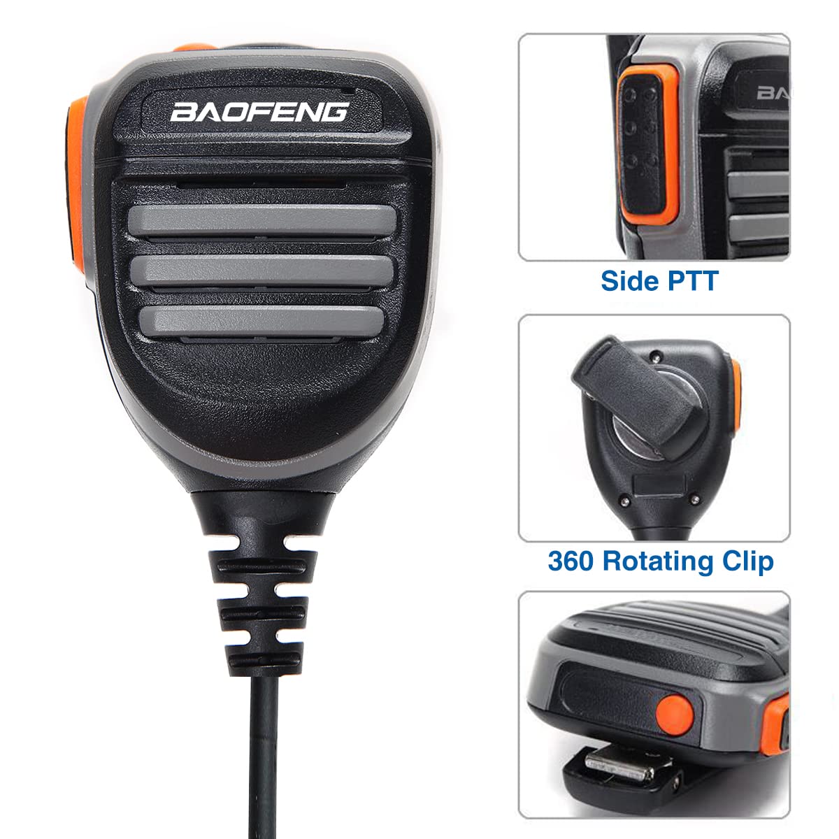 Foto 3 | Micrófono Con Altavoz Walkie Talkie Baofeng Uv-5r Bf-f8hp - Venta Internacional.