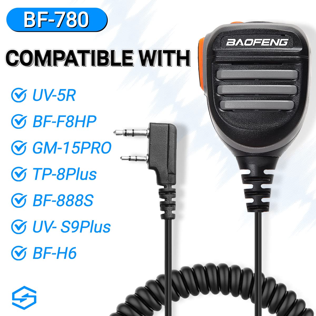 Foto 4 | Micrófono Con Altavoz Walkie Talkie Baofeng Uv-5r Bf-f8hp - Venta Internacional.