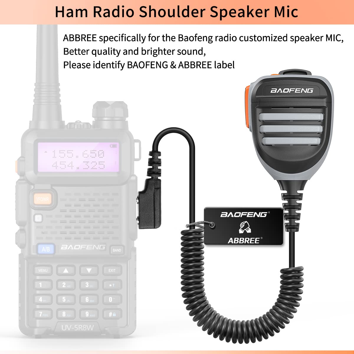 Foto 5 | Micrófono Con Altavoz Walkie Talkie Baofeng Uv-5r Bf-f8hp - Venta Internacional.