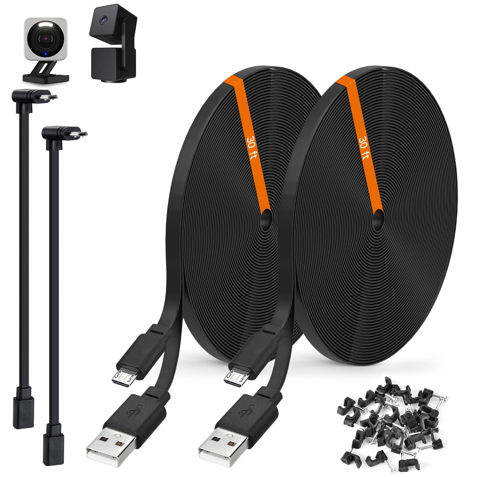 Foto 2 pulgar | Cable De Extensión De Alimentación  Paquete De 2 Unidades  9 M  Compatible Con Wyze Cam - Venta Internacional.