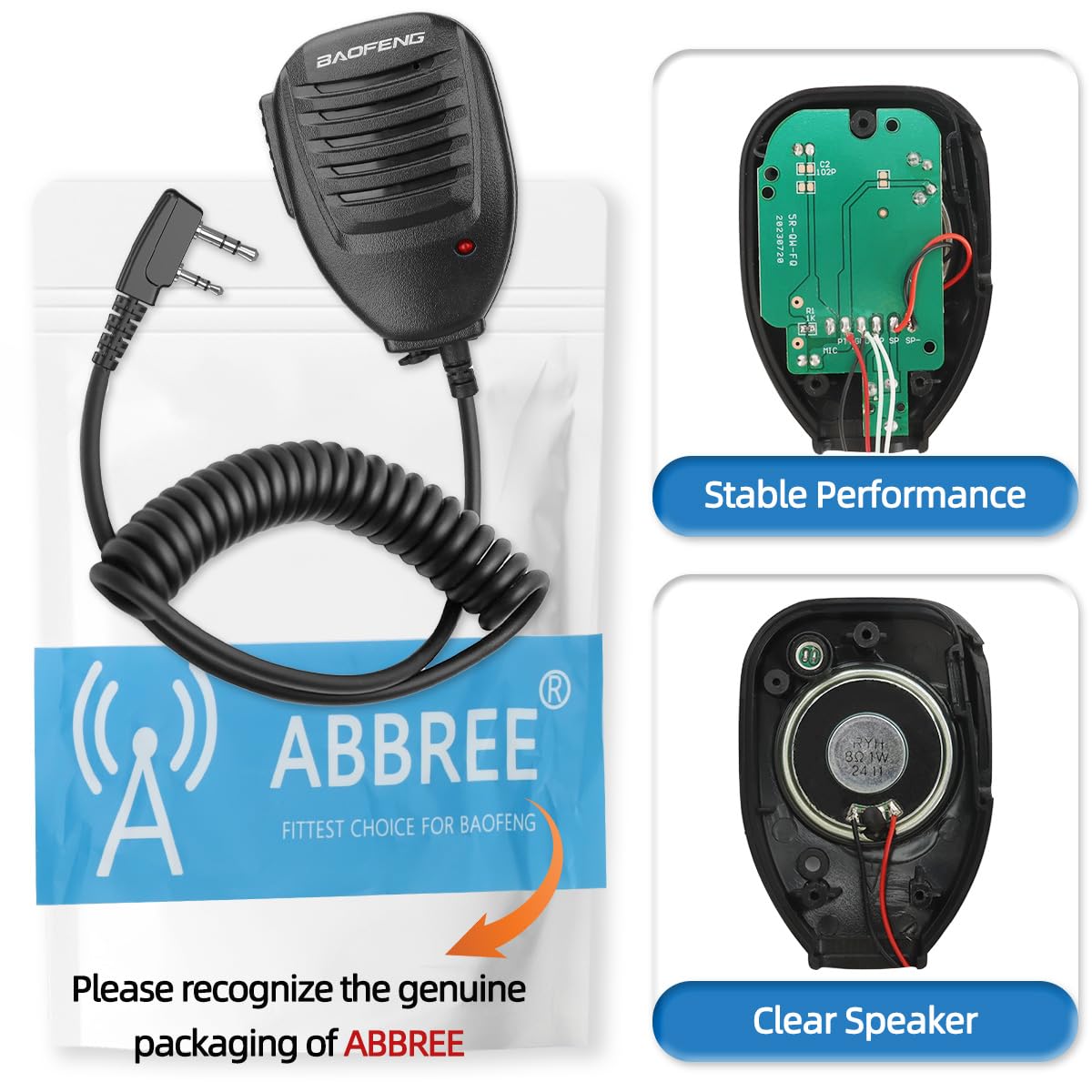 Foto 3 pulgar | Micrófono Con Altavoz Baofeng Para Radioaficionado Baofeng Uv-5r - Venta Internacional.