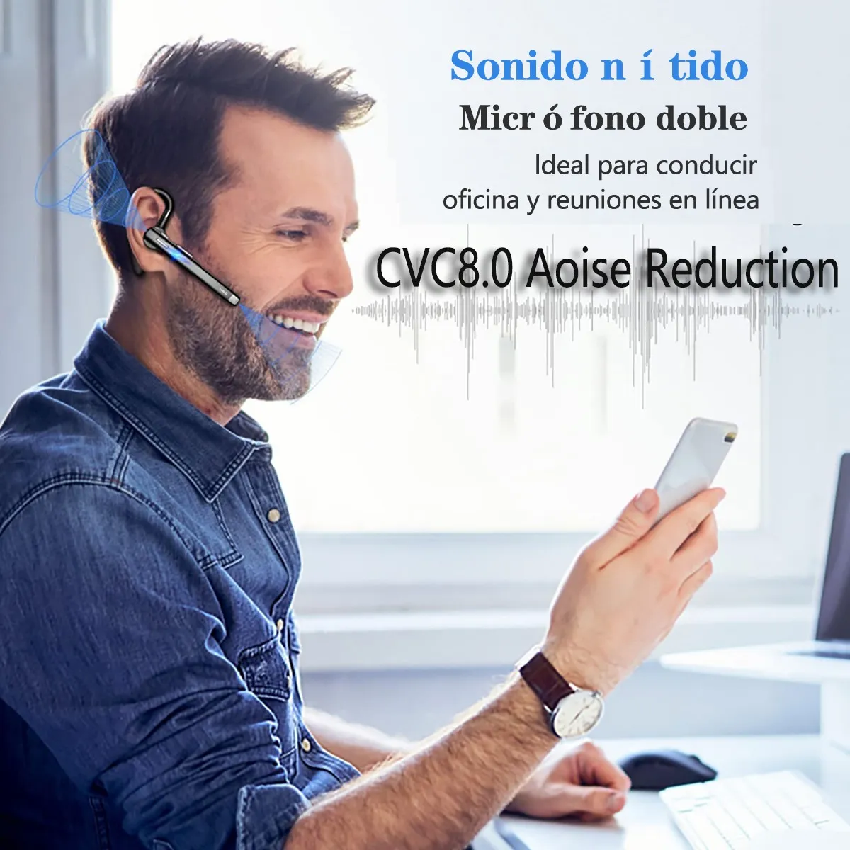 Foto 3 pulgar | Auriculares Inalámbricos Bluetooth Audífonos Reduc-ruido