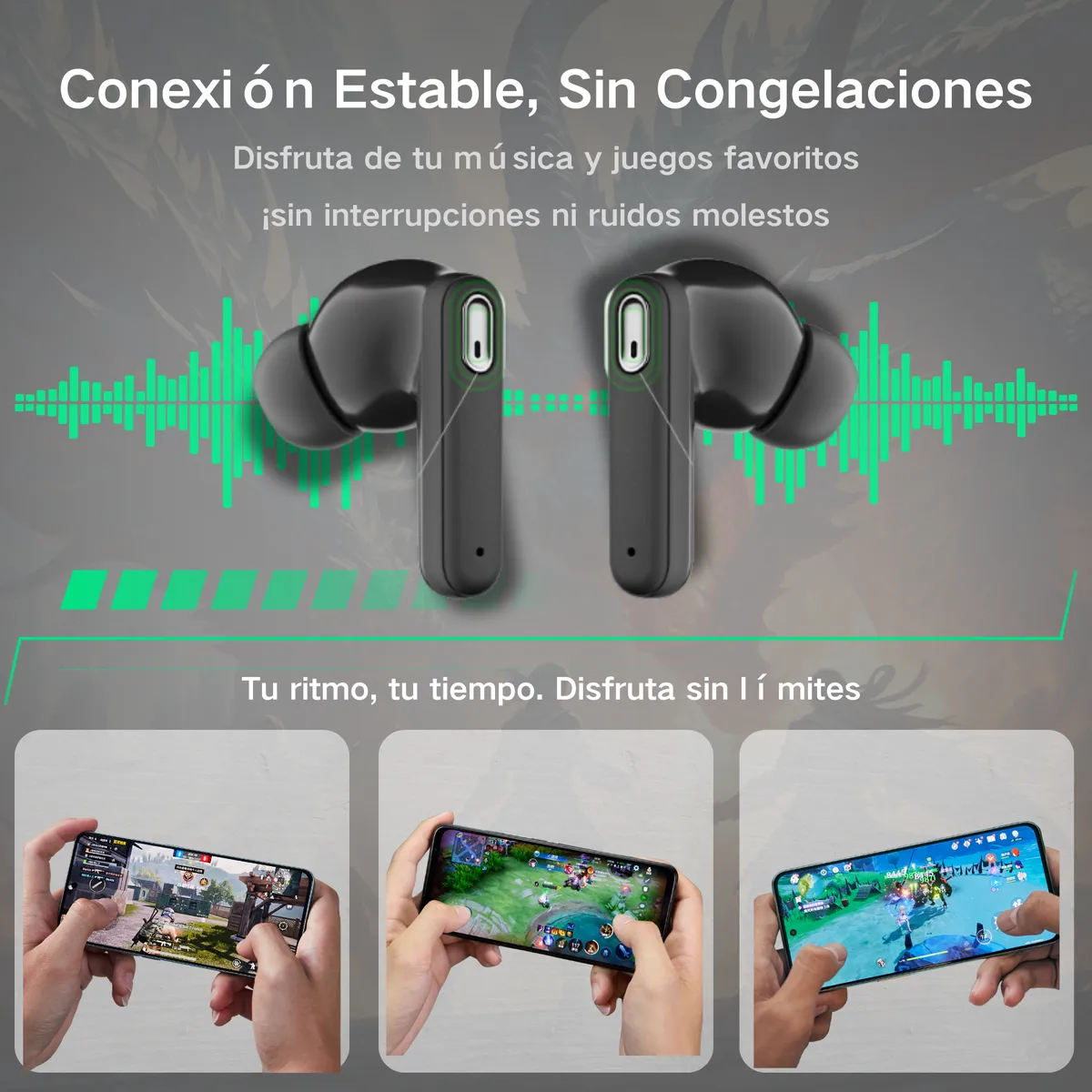 Foto 3 pulgar | Audífonos Bluetooth Deportivos A Prueba De Agua Negro