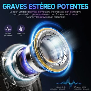 Foto 4 | Audífonos Bluetooth In-ear Gamer K89 Reducción De Ruido Violeta