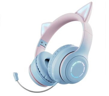 Foto 1 | Xtellar Audífonos Inalámbricos Bluetooth 5.1 Orejas De Gato Azul