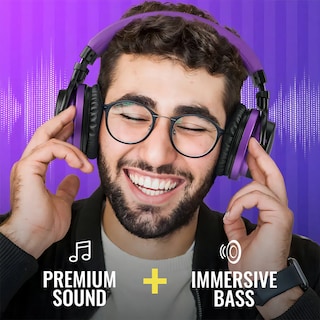 Foto 3 | Auriculares Inalámbricos Bluetooth Morado Con Negro