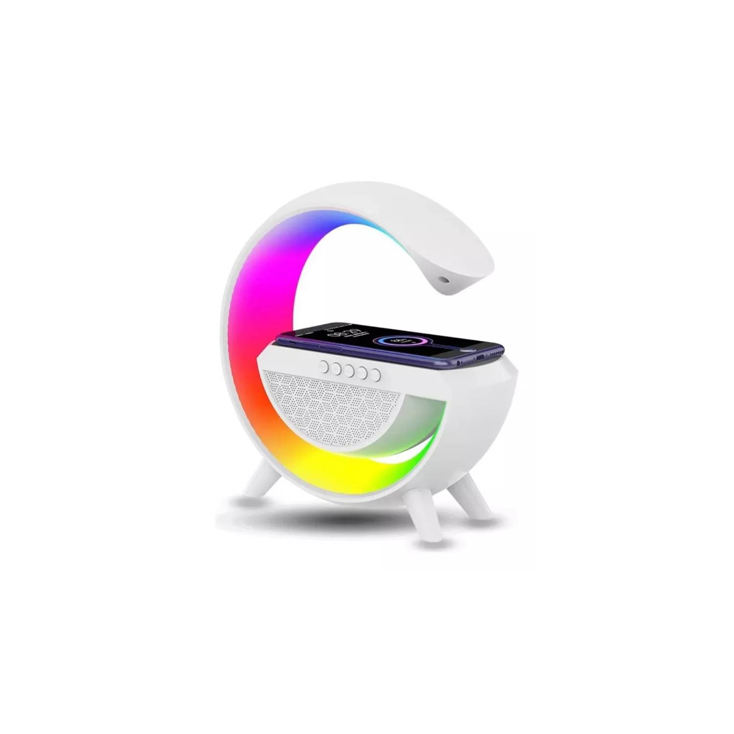 Foto 2 pulgar | Altavoz de Lámpara de Mesa RGB con Cargador Inalámbrico con Altavoz Bluetooth - Venta Internacional