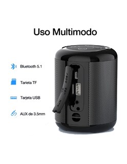 Foto 4 | Bocina Bluetooth 1 Hora + Gratis Termo Güish De Regalo