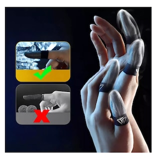 Foto 2 | Guantes Dedales Gamer Original Touch Profesional 6 Piezas Gris